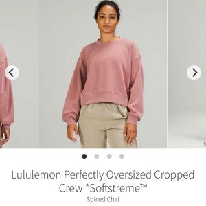 Lululemon Perfectly Oversized *Softstreme Cropped Crew Size 10